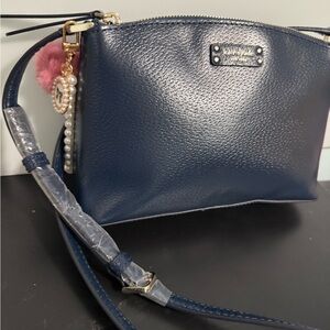 Kate Spade “Jeanne” Crossbody Bag in Navy Blue leather! NWT